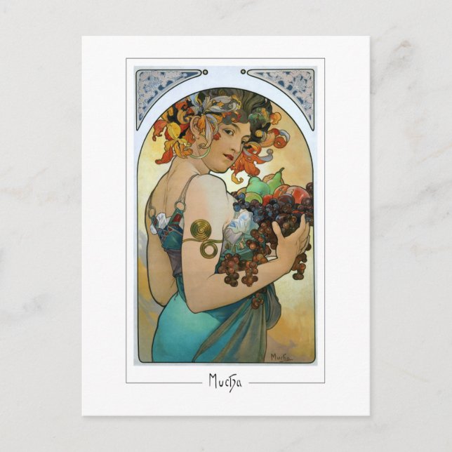 Alphonse Mucha #220 - Fine Art Postcard Postkarte (Vorderseite)