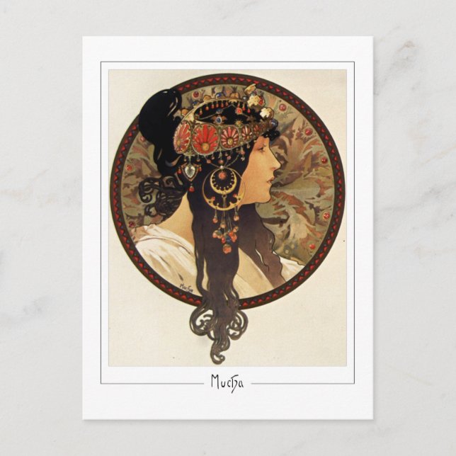 Alphonse Mucha #401 - Fine Art Postcard Postkarte (Vorderseite)