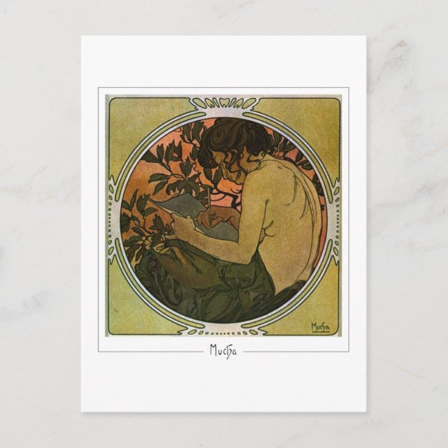 Alphonse Mucha #41 - Fine Art Postcard Postkarte (Vorderseite)