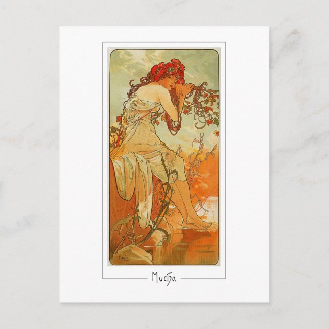 Alphonse Mucha #66 - Fine Art Postcard Postkarte (Vorderseite)