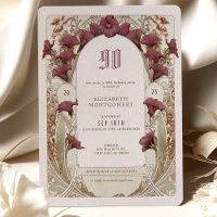 Alphonse Mucha 90. Geburtstag Art Nouveau Foliage