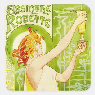 Alphonse Mucha Absinthe Robette Aufkleber