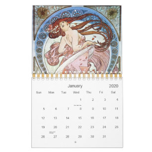 Alphonse Mucha Art Kalender
