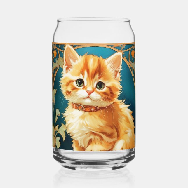 Alphonse Mucha Art Nouveau Cat Dosenglas (Vorderseite)