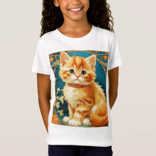 Alphonse Mucha Art Nouveau Cat T-Shirt