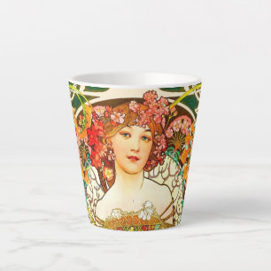 Alphonse Mucha Art Nouveau Daydream Milchtasse