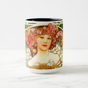 Alphonse Mucha Art Nouveau Daydream Tasse