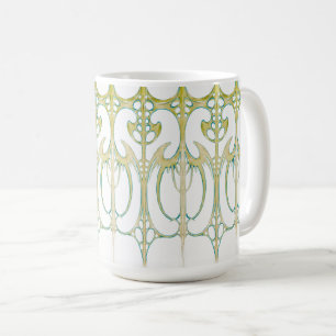 Alphonse Mucha Art nouveau dekorative abstrakte Ku Kaffeetasse