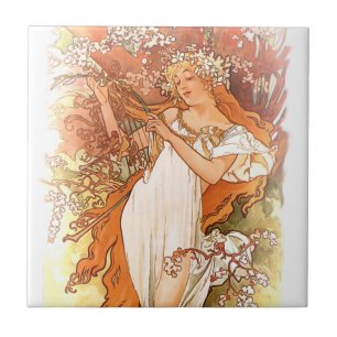 Alphonse Mucha Art Nouveau Fliesen