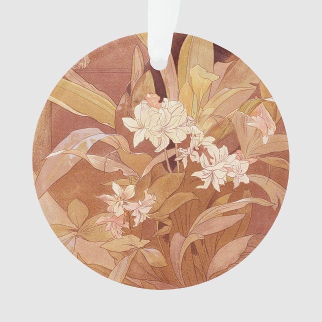 Alphonse Mucha Art Nouveau Floral Detail Ornament (Vorderseite)