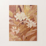 Alphonse Mucha Art Nouveau Floral Detail Puzzle<br><div class="desc">Mit diesem atemberaubenden Detail aus Alphonse Muchas ikonischem "Flirt" Poster lassen Sie den Jugendstil in Ihren Raum. Dieses Kunstwerk konzentriert sich auf die üppigen Blumenelemente und zeigt zarte Blume in Weiß und Rosa mit anmutigen, fließenden Blätter in einer schönen, erdigen Farbpalette. Der Druck prägt Muchas charakteristischen Stil, der für seine...</div>