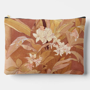 Alphonse Mucha Art Nouveau Floral Detail Zubehörtasche