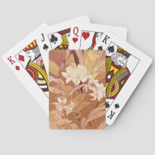 Alphonse Mucha Art Nouveau Florales Detail Spielkarten