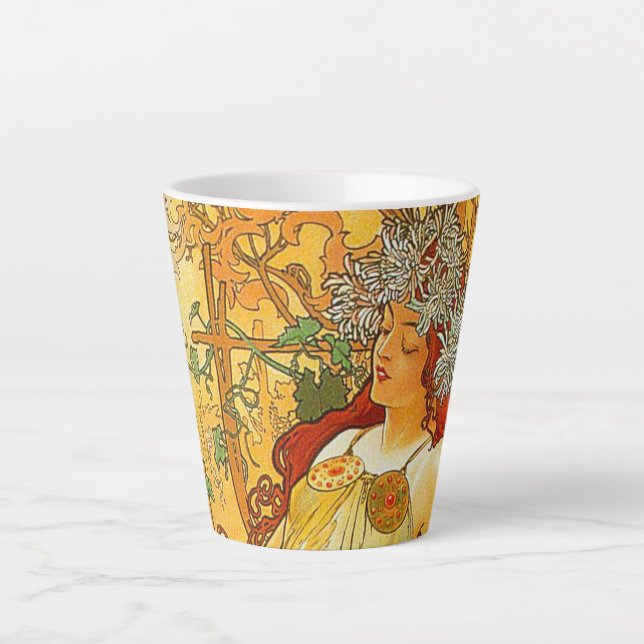 Alphonse Mucha Art Nouveau Herbst Milchtasse (Vorderseite)