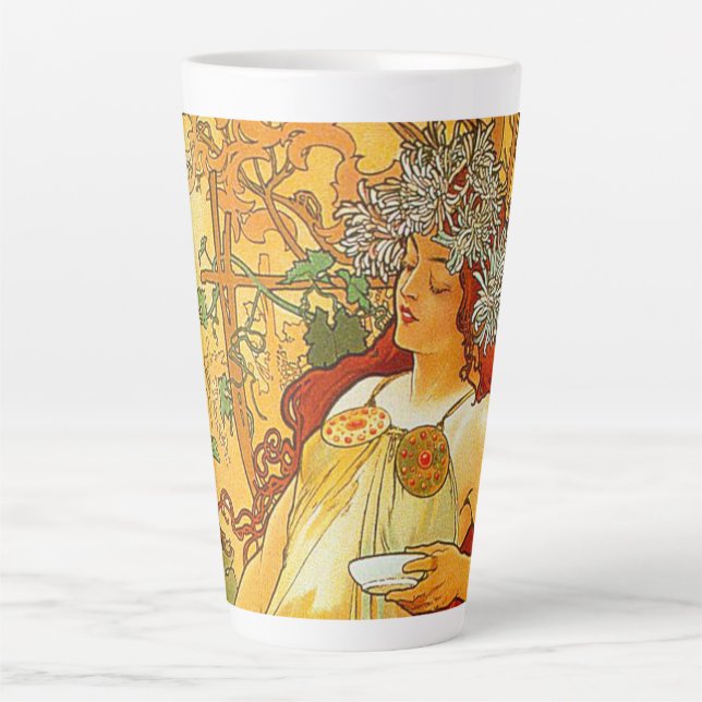 Alphonse Mucha Art Nouveau Herbst Milchtasse (Vorderseite)