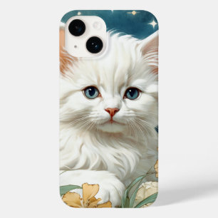 Alphonse Mucha Art Nouveau Kitten Case-Mate iPhone 14 Hülle