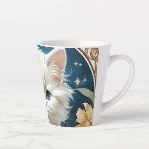 Alphonse Mucha Art Nouveau Kitten Milchtasse
