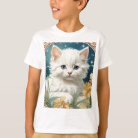 Alphonse Mucha Art Nouveau Kitten