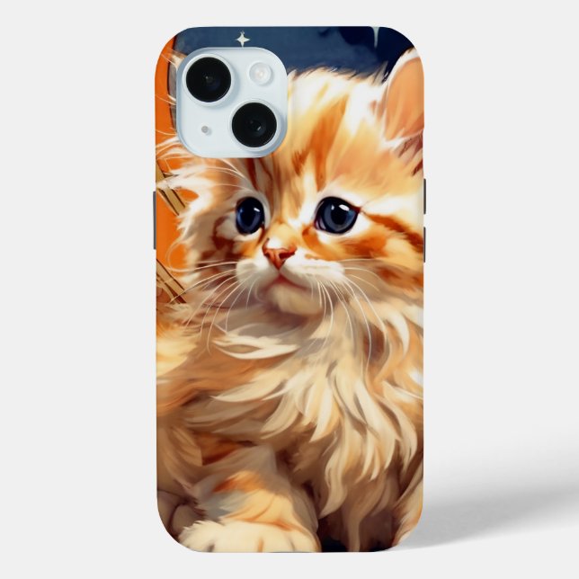 Alphonse Mucha Art Nouveau Orange Cat Case-Mate iPhone Hülle (Rückseite)