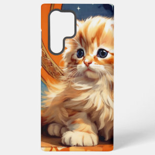 Alphonse Mucha Art Nouveau Orange Cat Samsung Galaxy Hülle