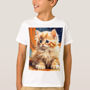 Alphonse Mucha Art Nouveau Orange Cat T-Shirt