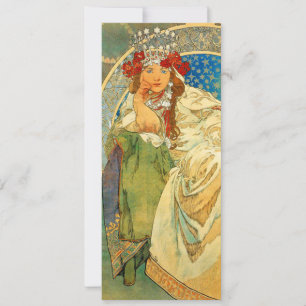 Alphonse Mucha Art Nouveau Princess Hyacinth Einladung