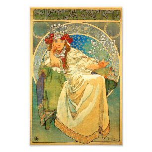 Alphonse Mucha Art Nouveau Princess Hyacinth Fotodruck