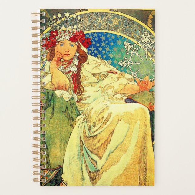 Alphonse Mucha Art Nouveau Princess Hyacinth Planer (Vorderseite)