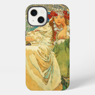 Alphonse Mucha Art Nouveau Prinzessin Hyacinth iPhone 13 Hülle
