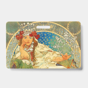 Alphonse Mucha Art Nouveau Prinzessin Hyazinthe Ausweis