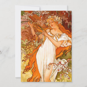 Alphonse Mucha Art Nouveau Spring Ankündigung