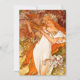 Alphonse Mucha Art Nouveau Spring Save The Date