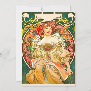 Alphonse Mucha Art Nouveau Tagtraum Einladung