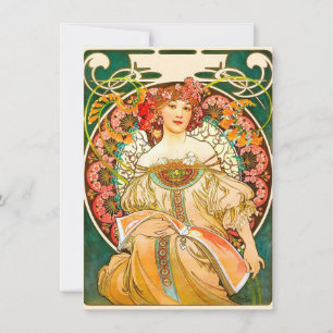 Alphonse Mucha Art Nouveau Tagtraum Einladung