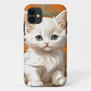 Alphonse Mucha Art Nouveau White Kitten Case-Mate iPhone Hülle