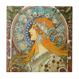 Alphonse Mucha Art Nouveau Zodiac Fliese