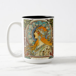 Alphonse Mucha Art Nouveau Zodiac Zweifarbige Tasse