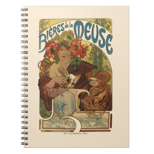 Alphonse Mucha Artwork Notizblock
