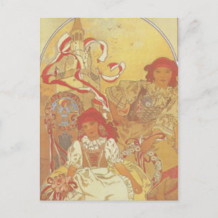 Alphonse Mucha - Ausstellung 1913 Postkarte