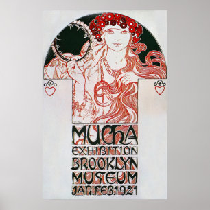 Alphonse Mucha. Ausstellung Mucha, 1921 Poster