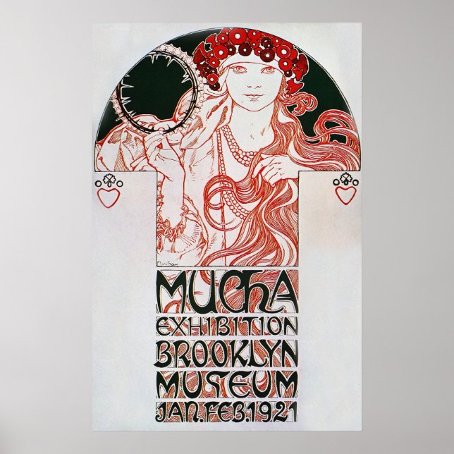 Alphonse Mucha. Ausstellung Mucha, 1921 Poster (Vorne)