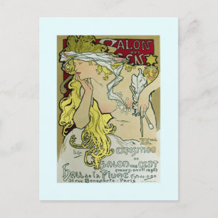 Alphonse Mucha,Ausstellungspposter,1896. Postkarte