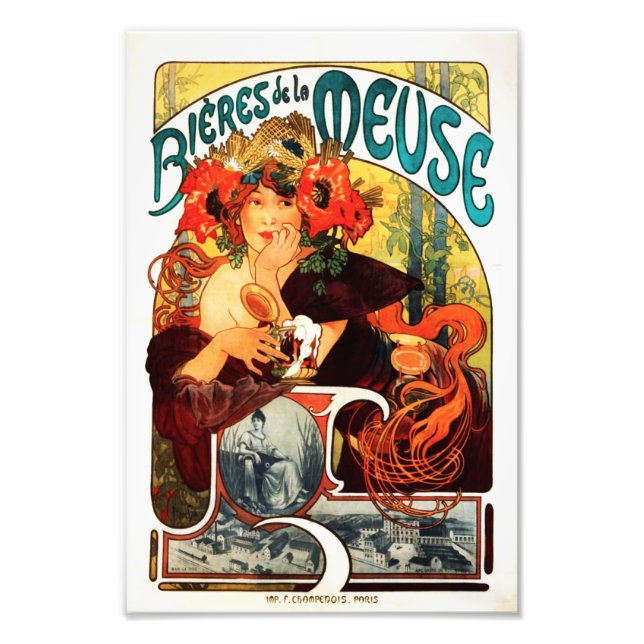 Alphonse Mucha Beer der Muse Print Fotodruck (Vorne)