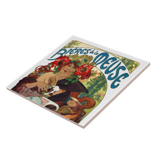 Alphonse Mucha Bieres De La Meuse Fliese