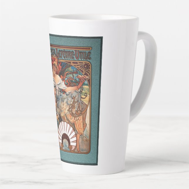Alphonse Mucha Biscuits Lefevre-Utile gesprenkelt  Milchtasse (Rechte Ecke)