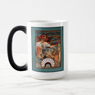 Alphonse Mucha Biscuits Lefevre-Utile gesprenkelt Verwandlungstasse