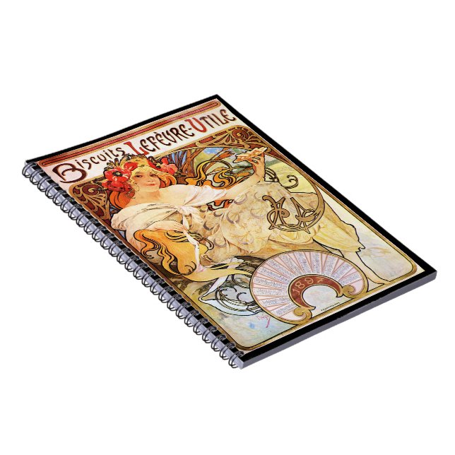 Alphonse Mucha Biscuits Lefevre-Utile Notizblock (Rechte Seite)