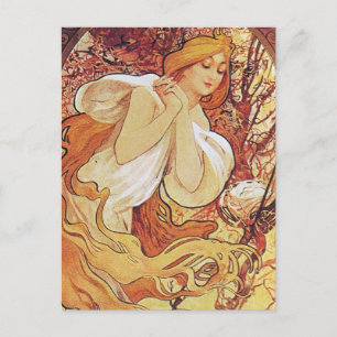 Alphonse Mucha Chocolat Postkarte