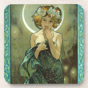 Alphonse Mucha Clair De Lune Coasters Getränkeuntersetzer