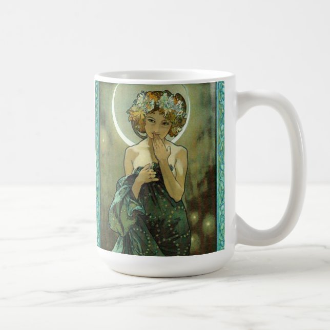 Alphonse Mucha Clair De Lune Mug Tasse (Rechts)